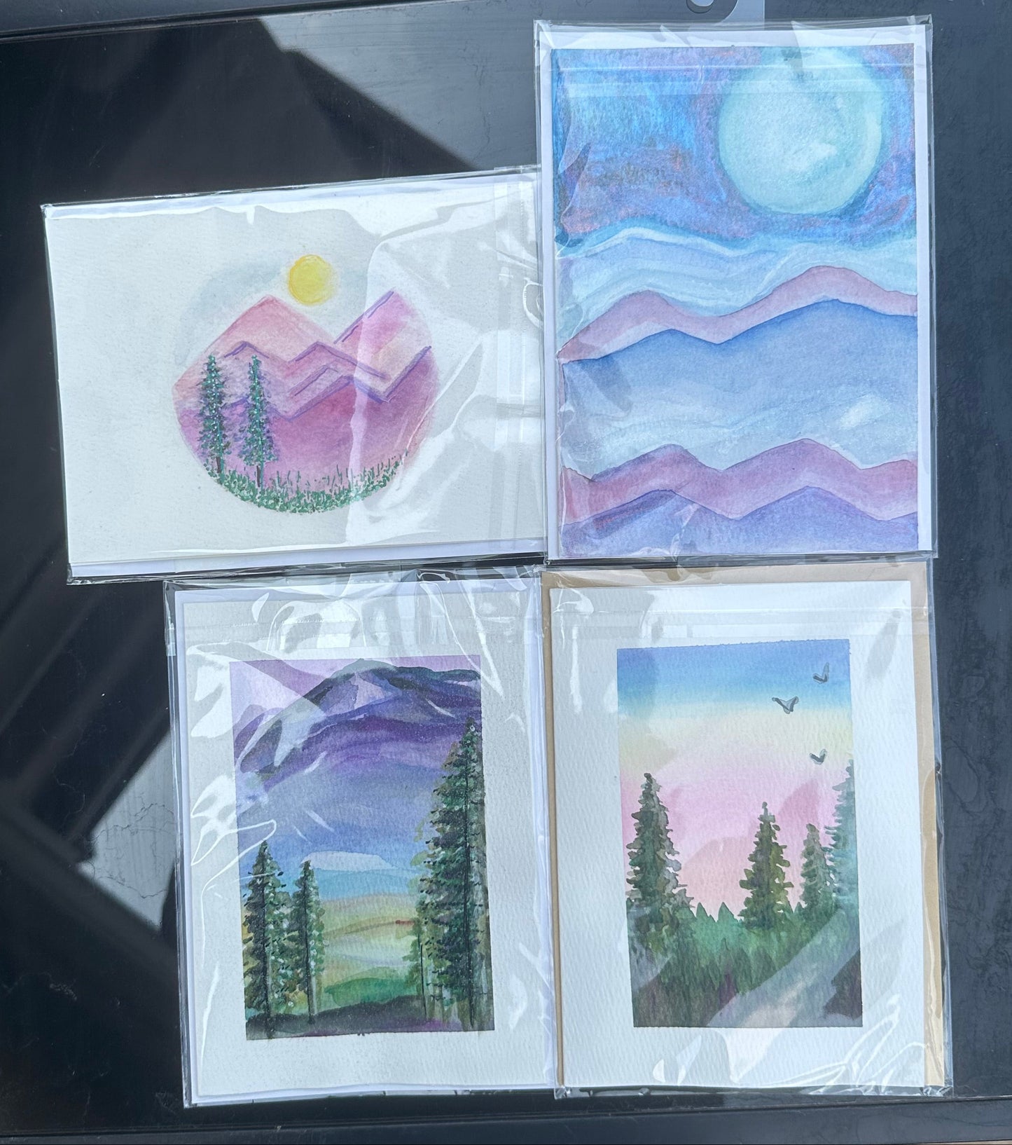 Handmade Mountain Cards