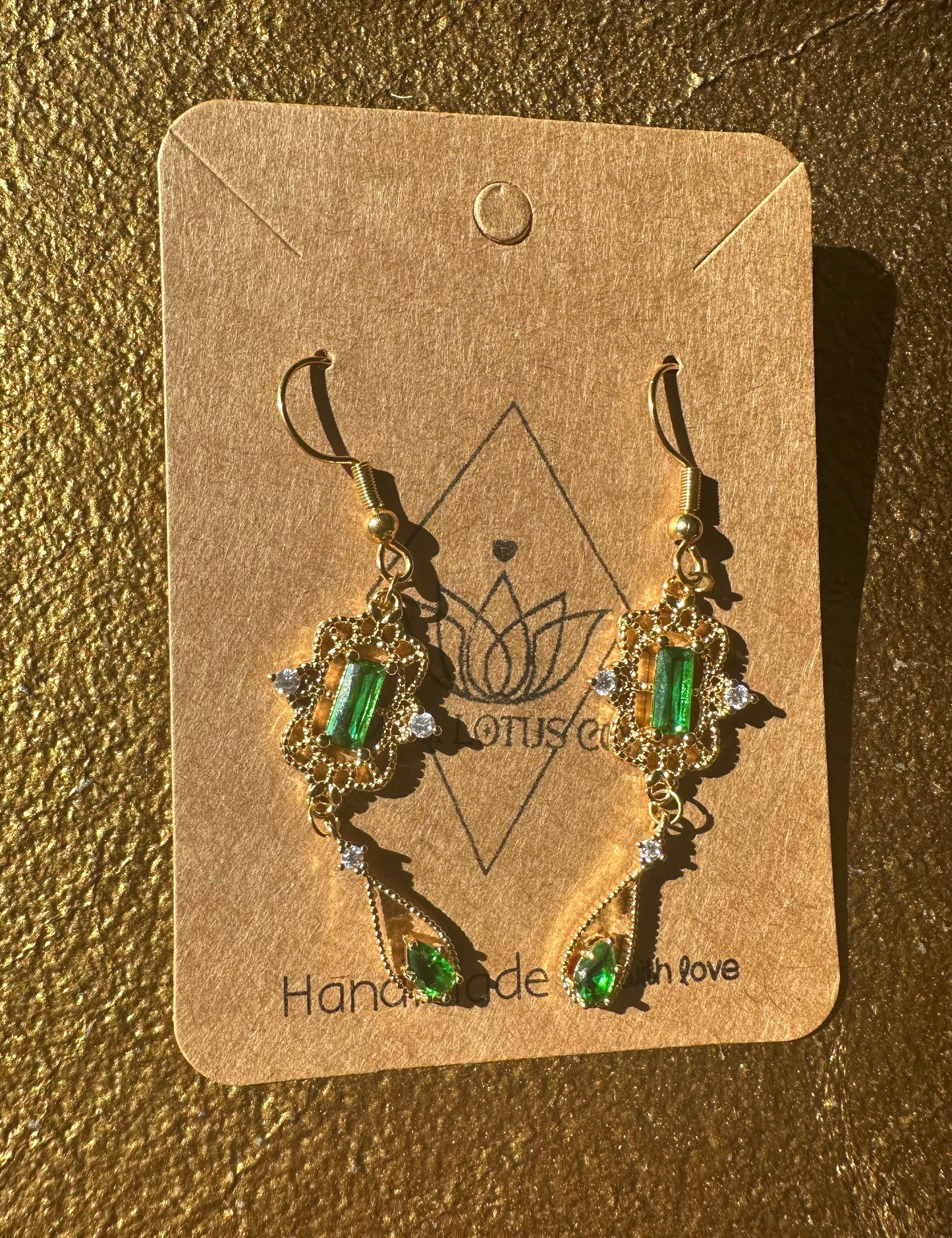 Emerald Art Deco Earrings