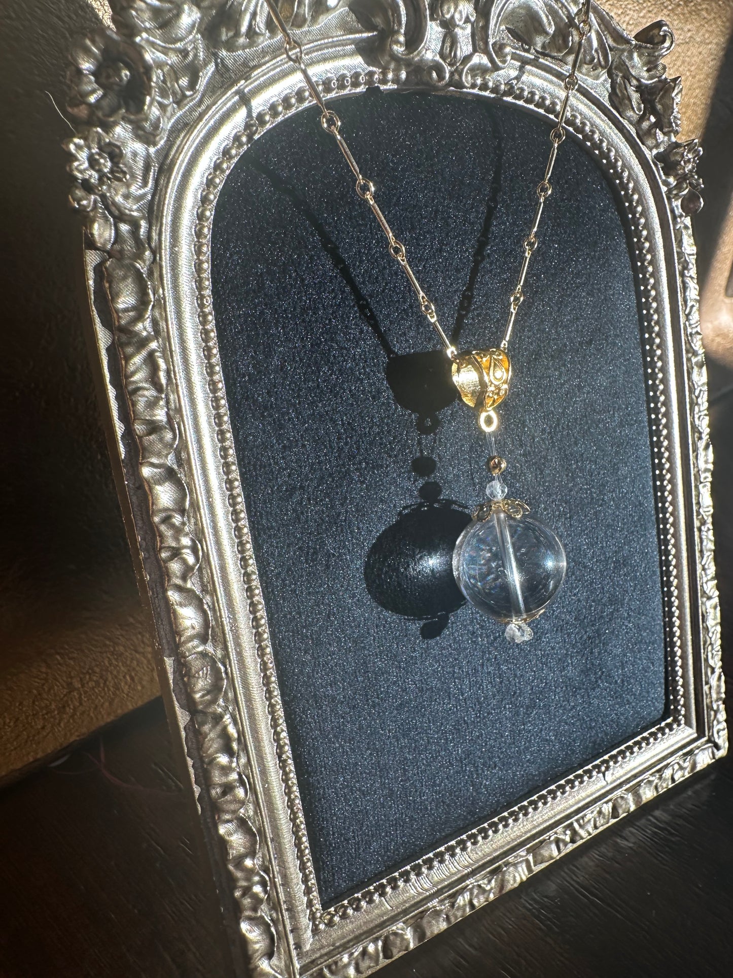 Smoky Quartz Pool of Light Necklace