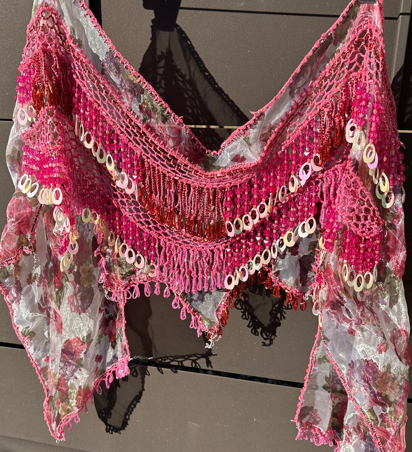 Pink & White Hip Scarf