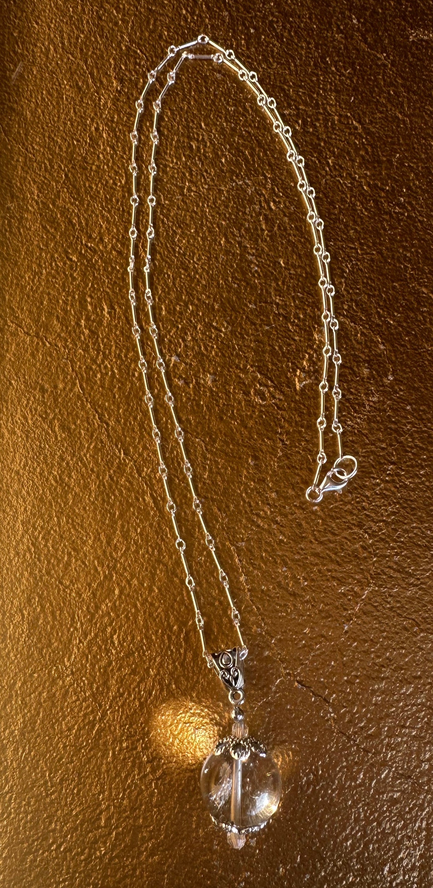 Smoky Quartz Pool of Light Necklace