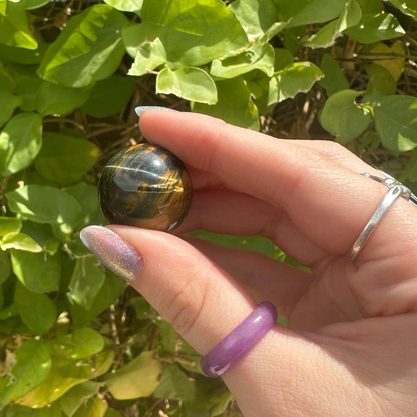 Mini Blue Tigers Eye Sphere