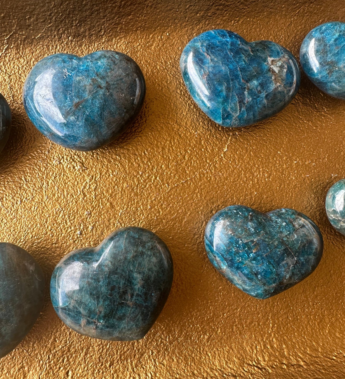 Blue Apatite Heart Palm Stone