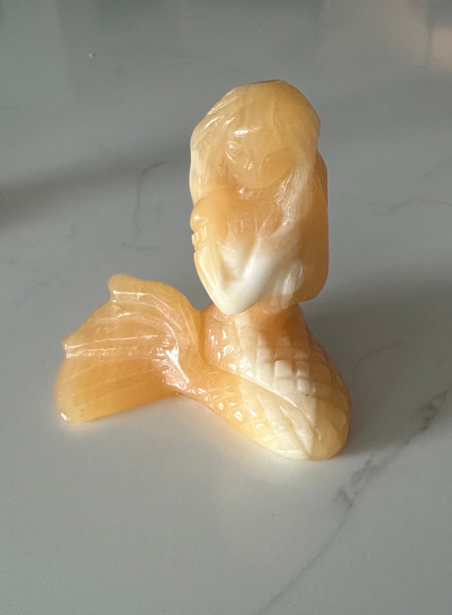 Orange Calcite Mermaid