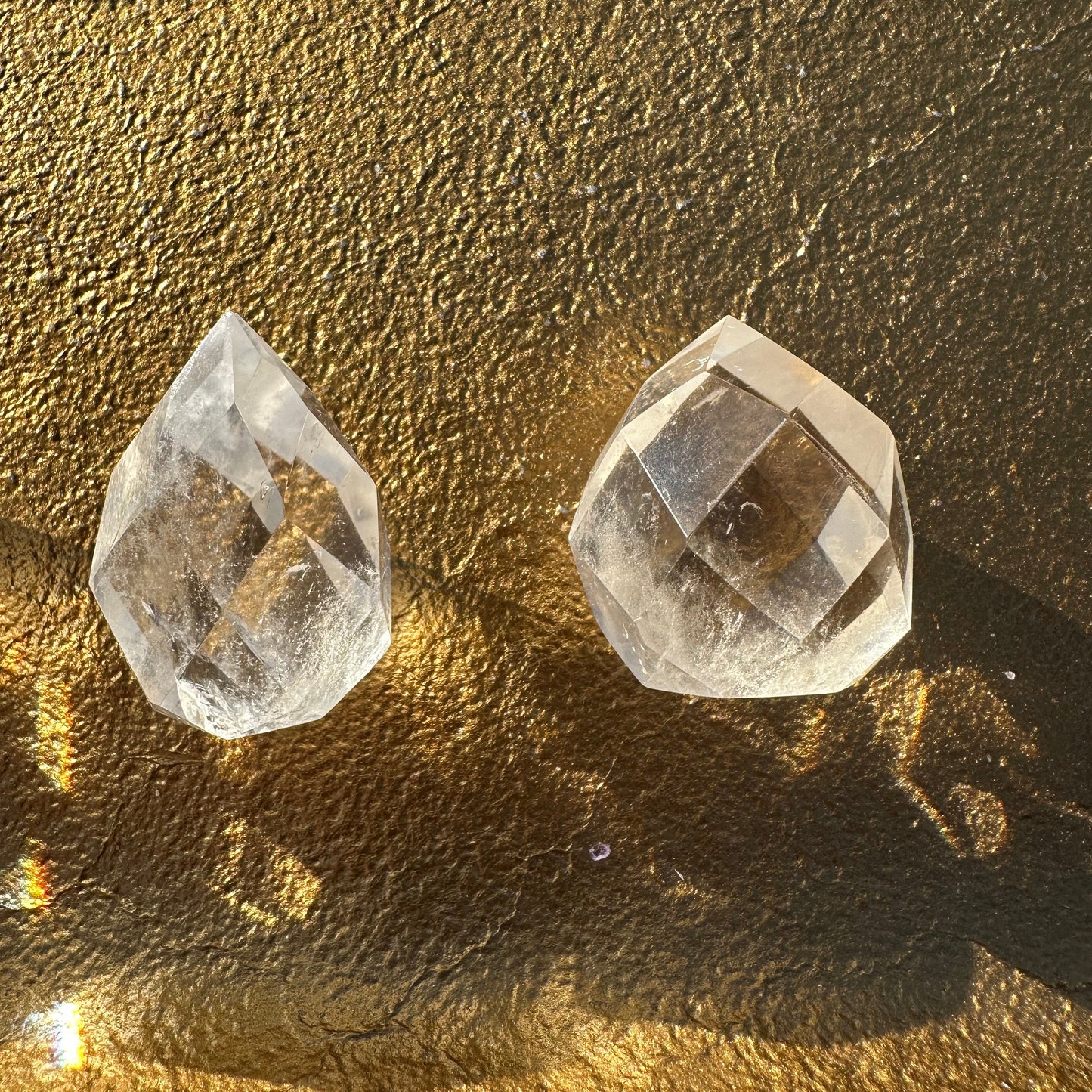 Faceted Crystal Quartz Egg