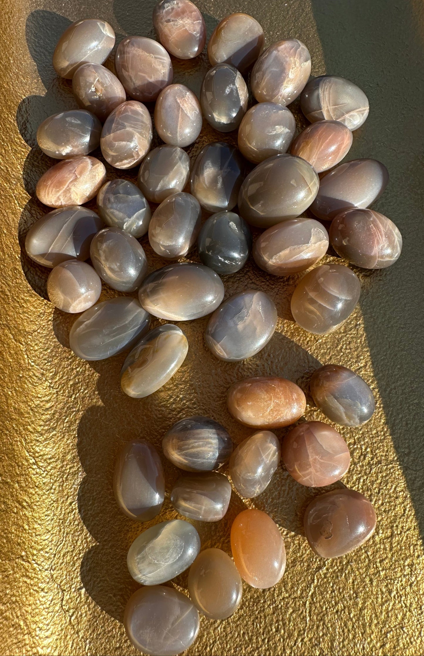Black Moonstone & Sunstone Tumbles