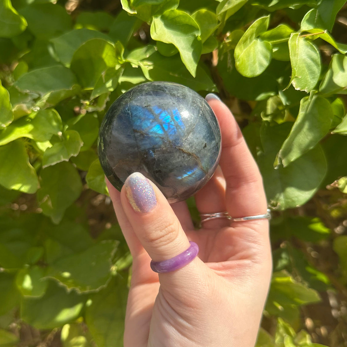 Starry Labradorite Spheres