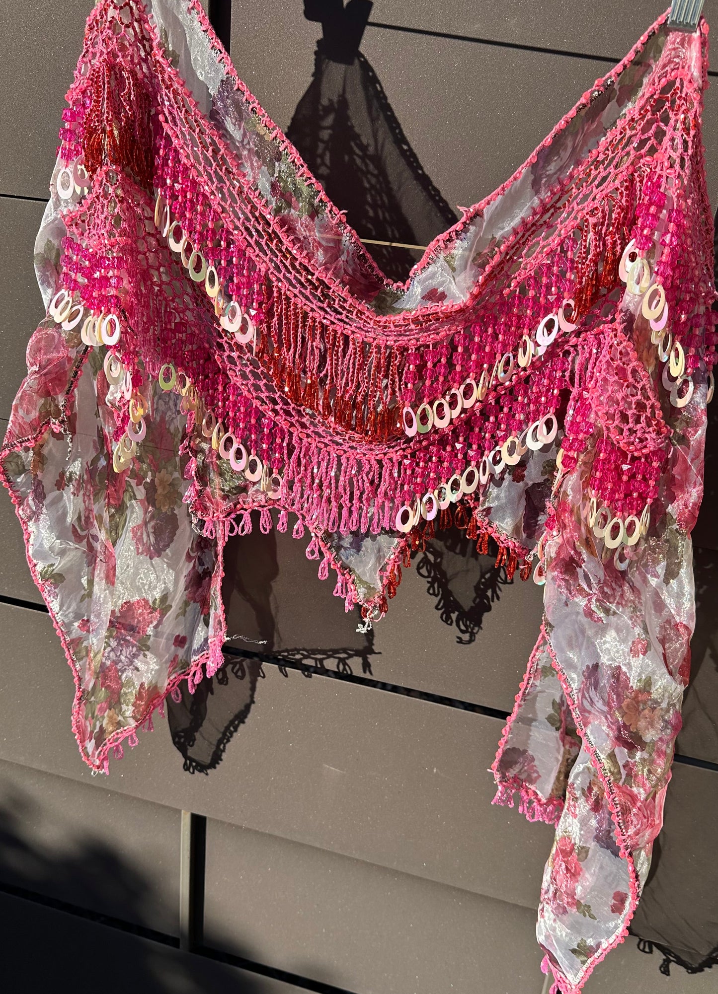 Pink & White Hip Scarf