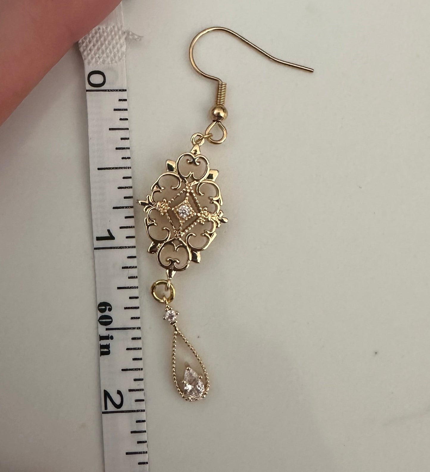 Golden Art Deco Earrings