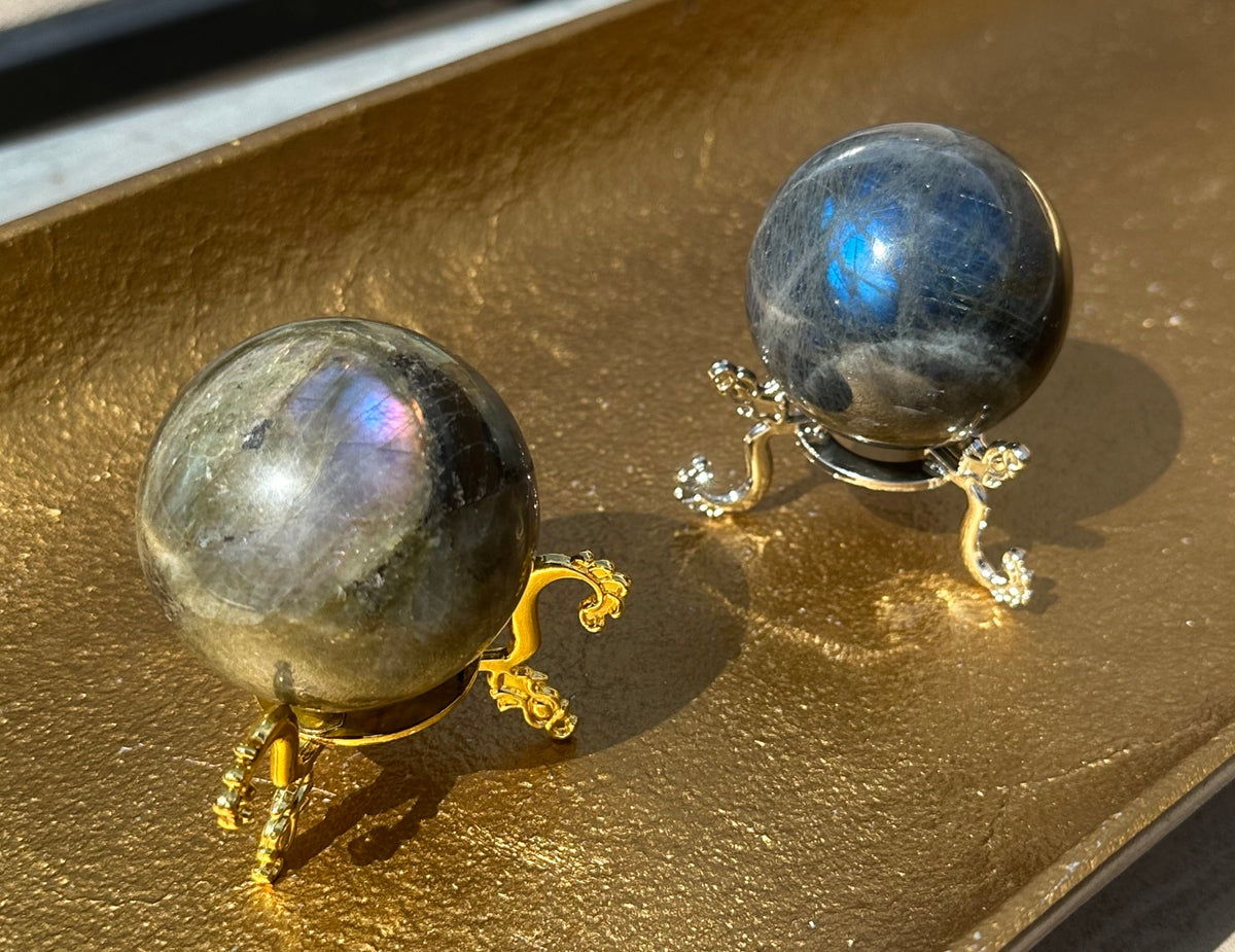 Small Starry Labradorite Spheres