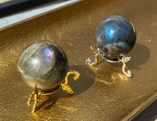 Small Starry Labradorite Spheres