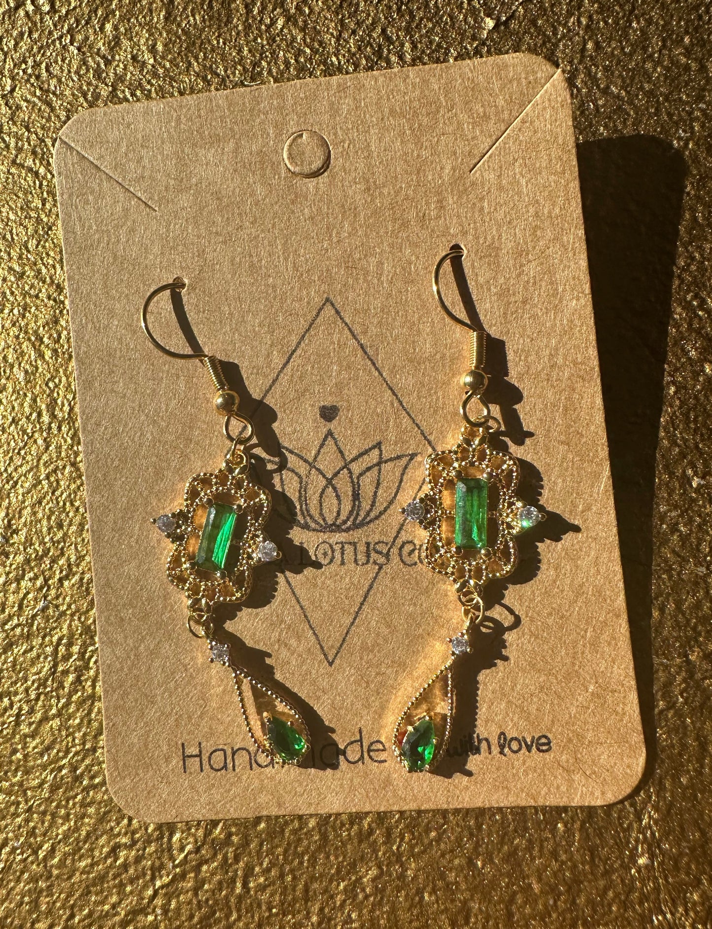 Emerald Art Deco Earrings
