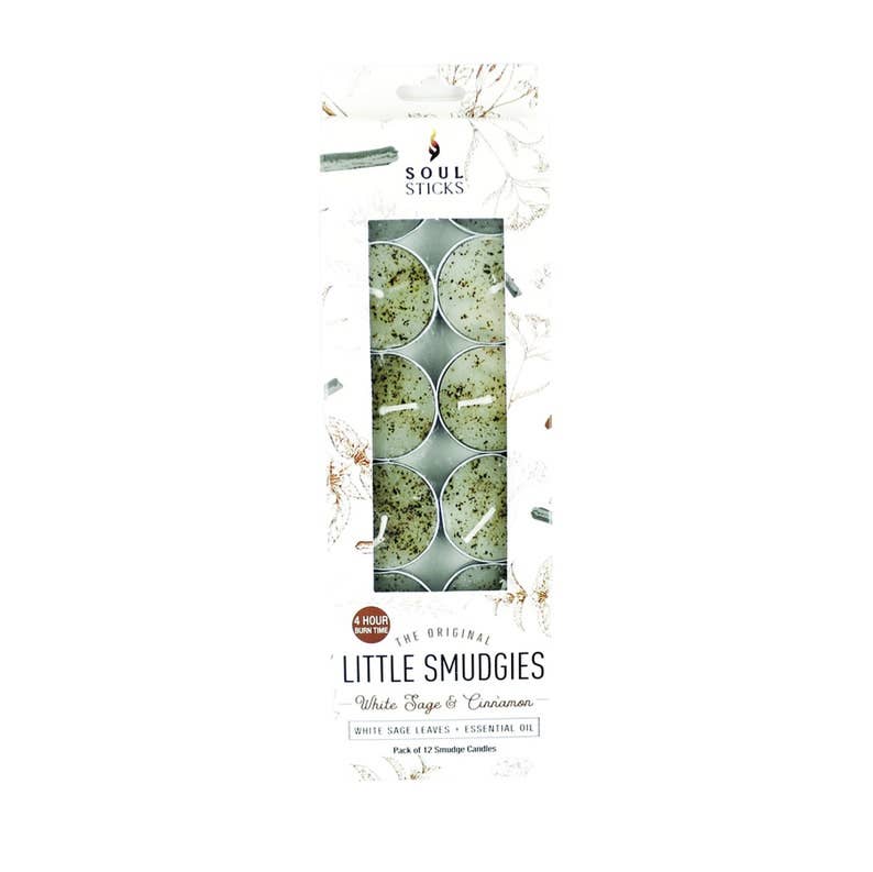 'Little Smudgies' Cinnamon White Sage Smudge Candles (12)