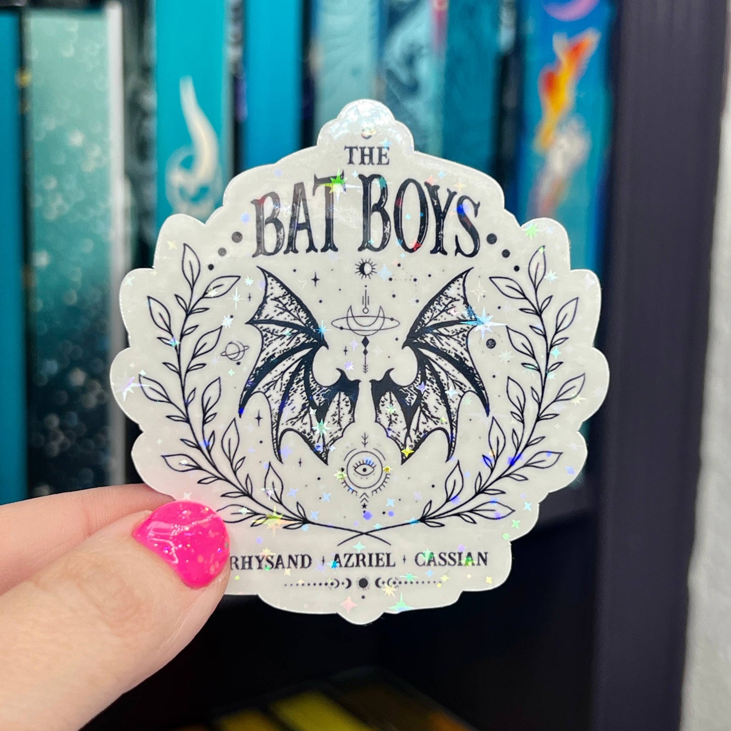 ACOTAR Bat Boys Rhysand Azirel Cassian Holographic Sticker