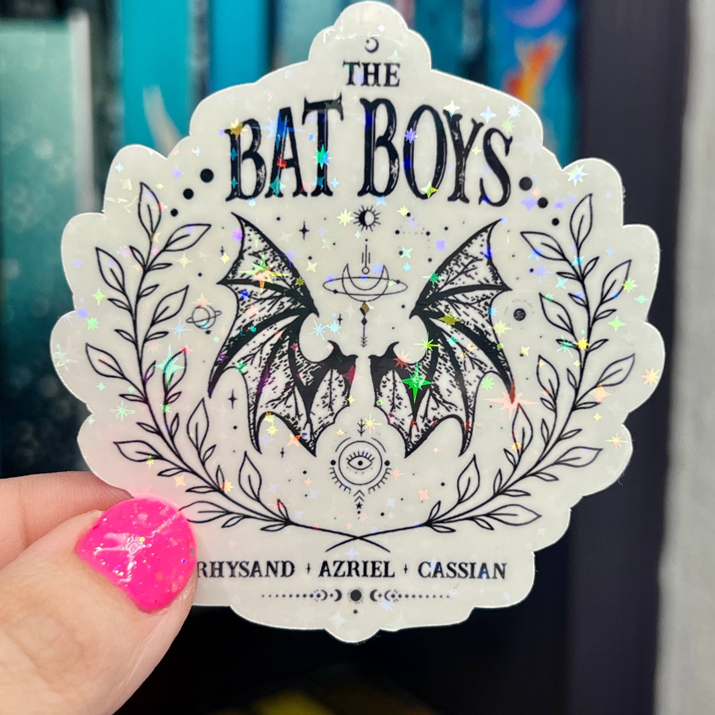 ACOTAR Bat Boys Rhysand Azirel Cassian Holographic Sticker