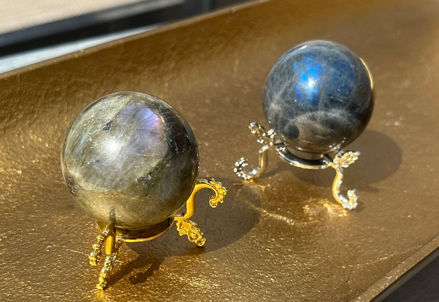 Small Starry Labradorite Spheres