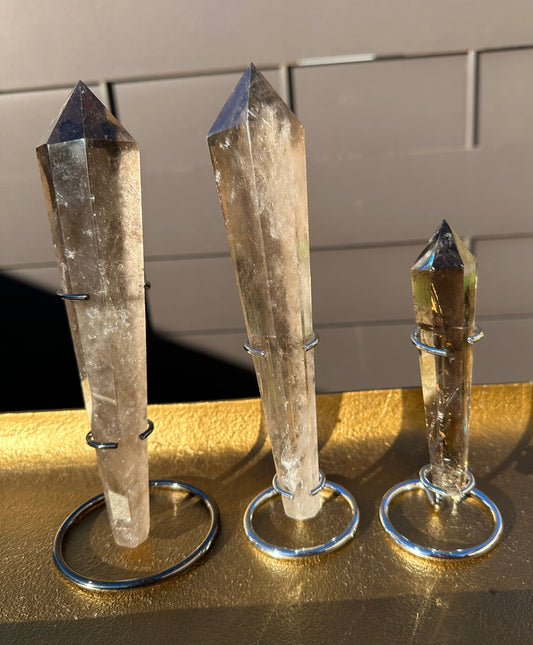 Smoky Quartz Scepter With Stand