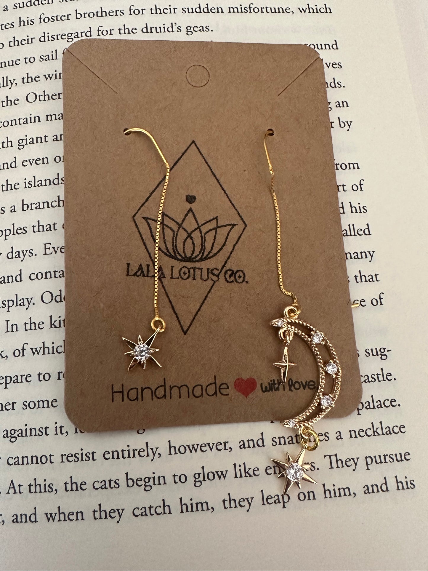 Gold Celestial Threader Earrings