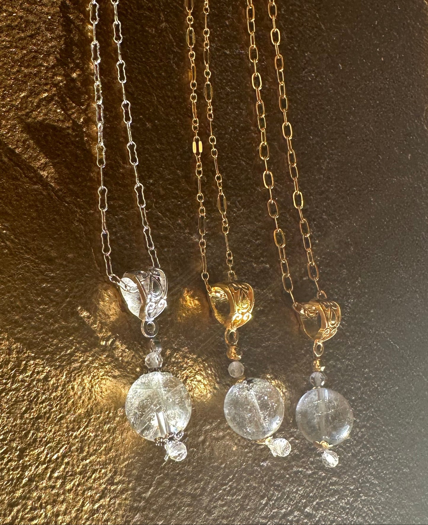 Clear Quartz Pool of Light Necklace