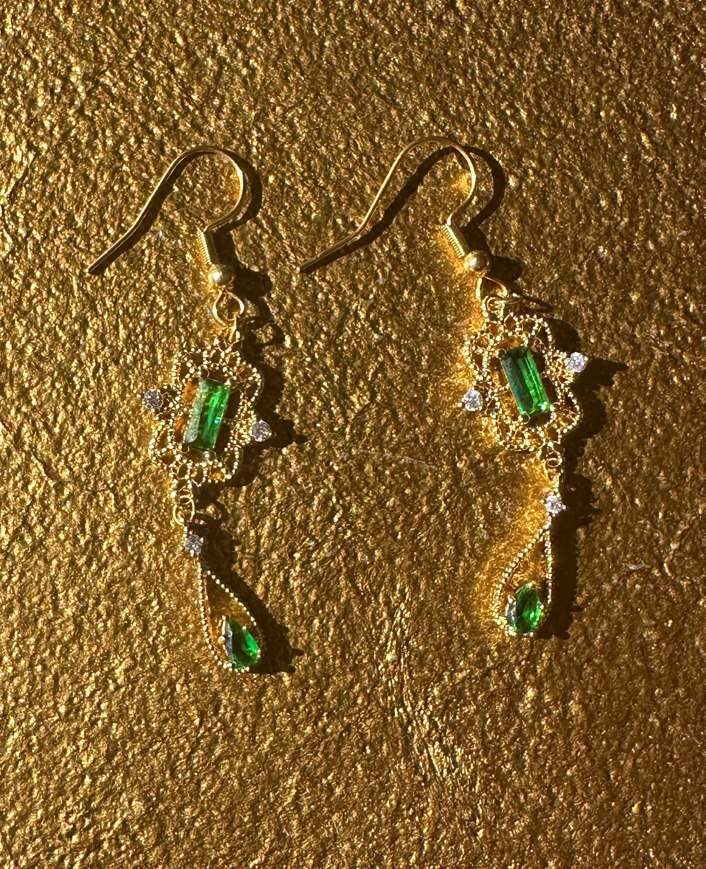 Emerald Art Deco Earrings
