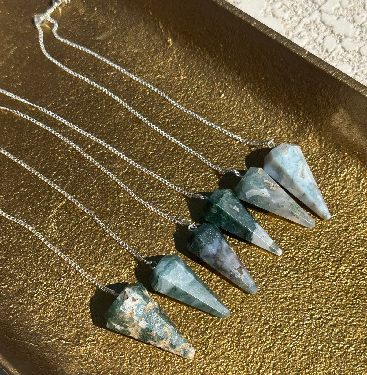 Moss Agate Pendulum