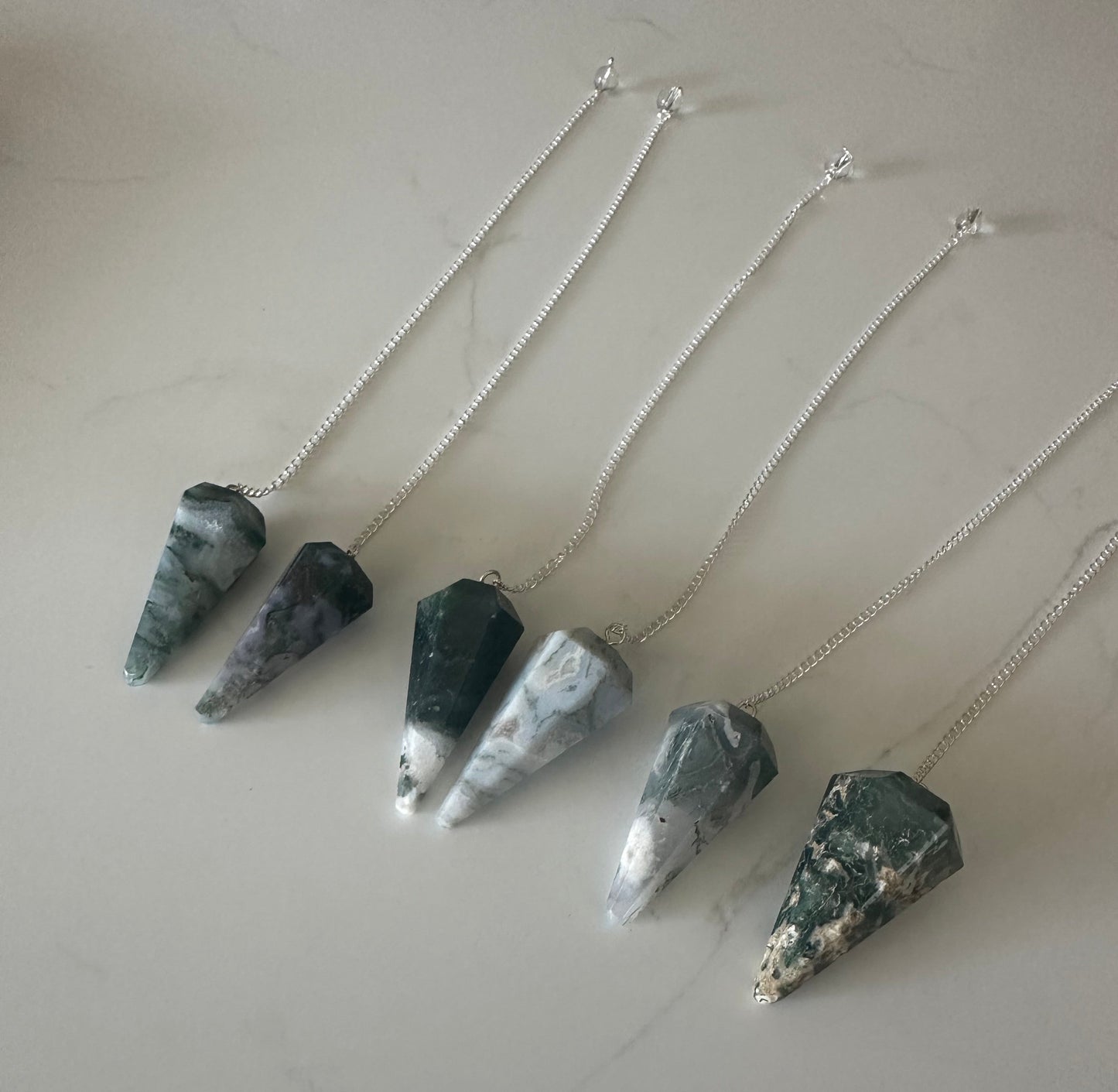 Moss Agate Pendulum