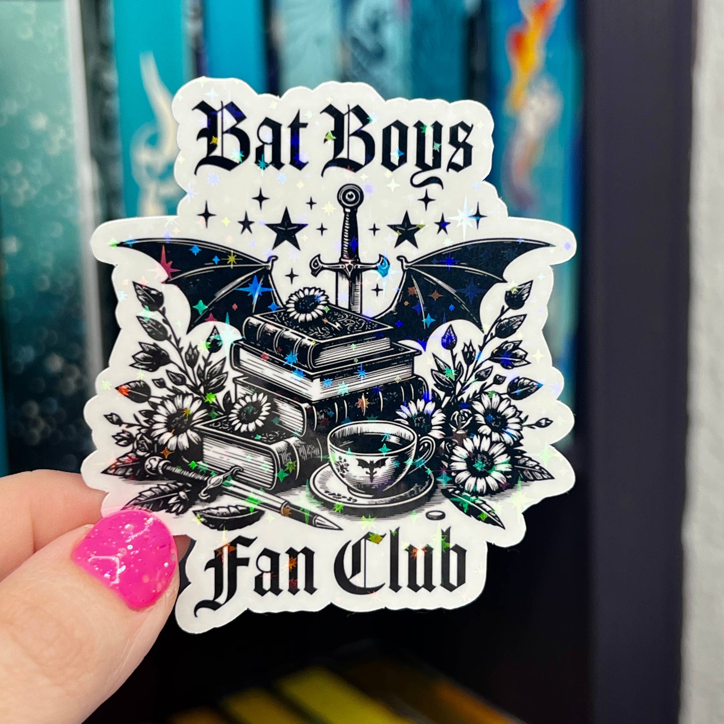 ACOTAR Bat Boys Fan Club Holographic Sticker
