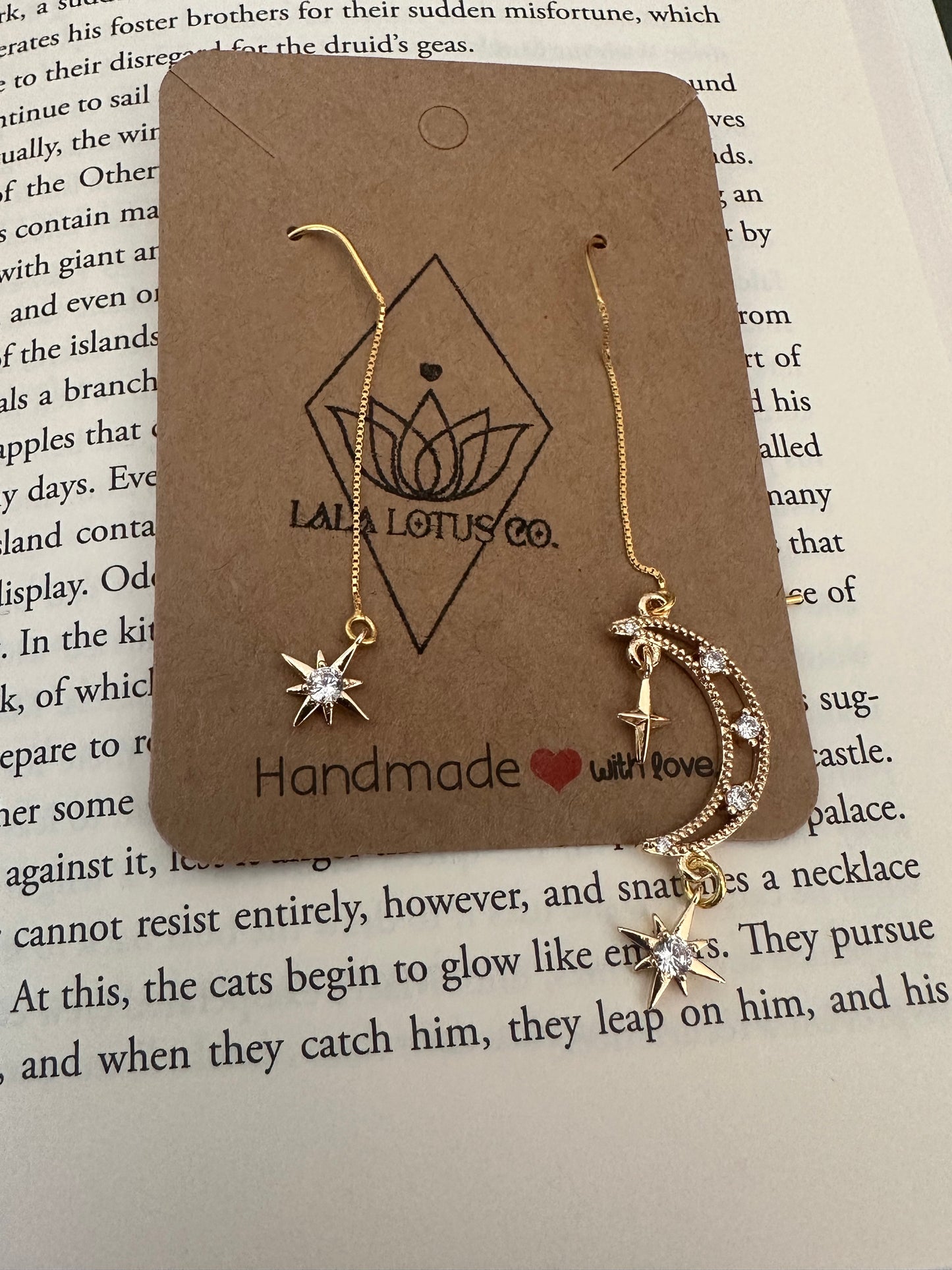 Gold Celestial Threader Earrings