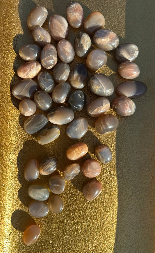 Black Moonstone & Sunstone Tumbles