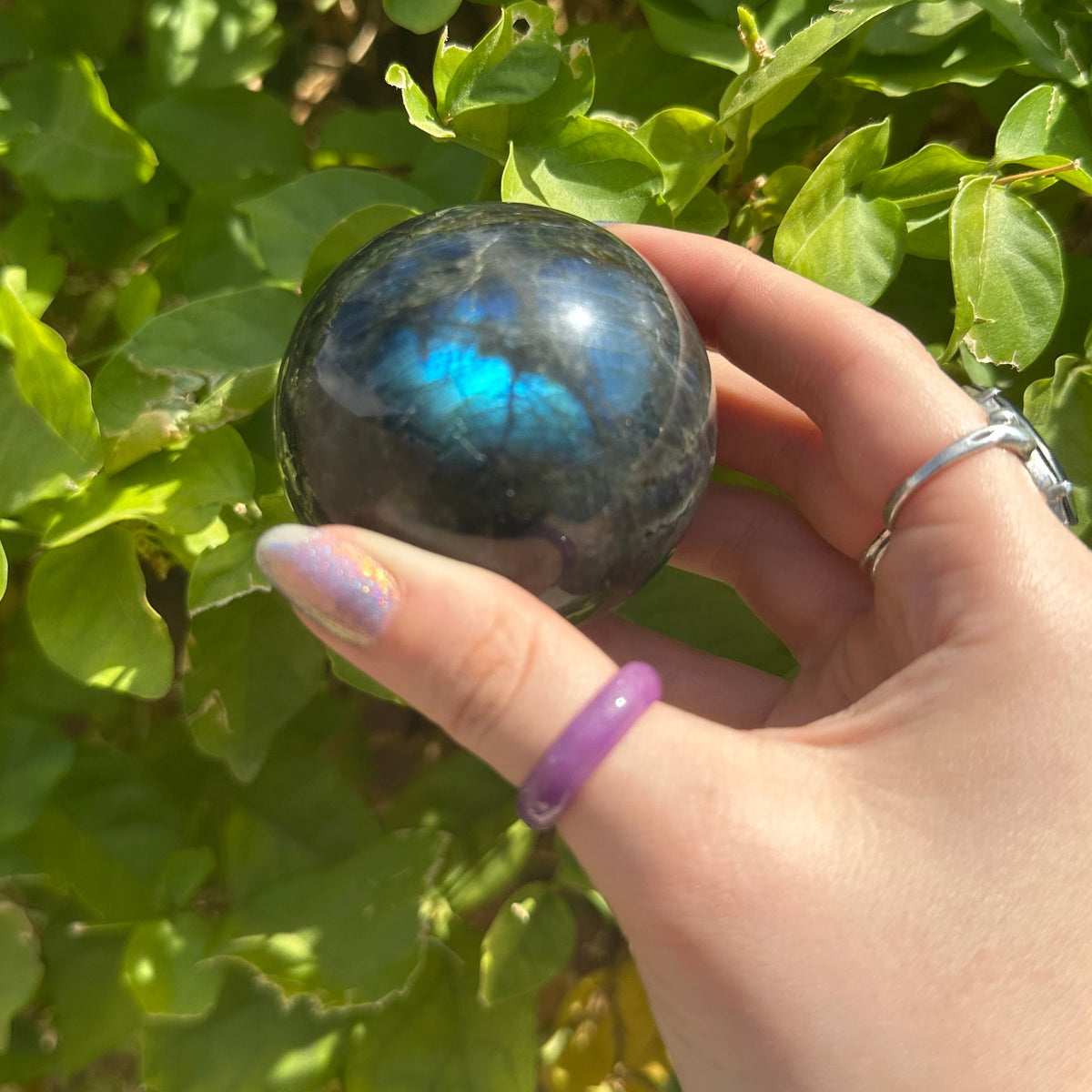 Starry Labradorite Spheres