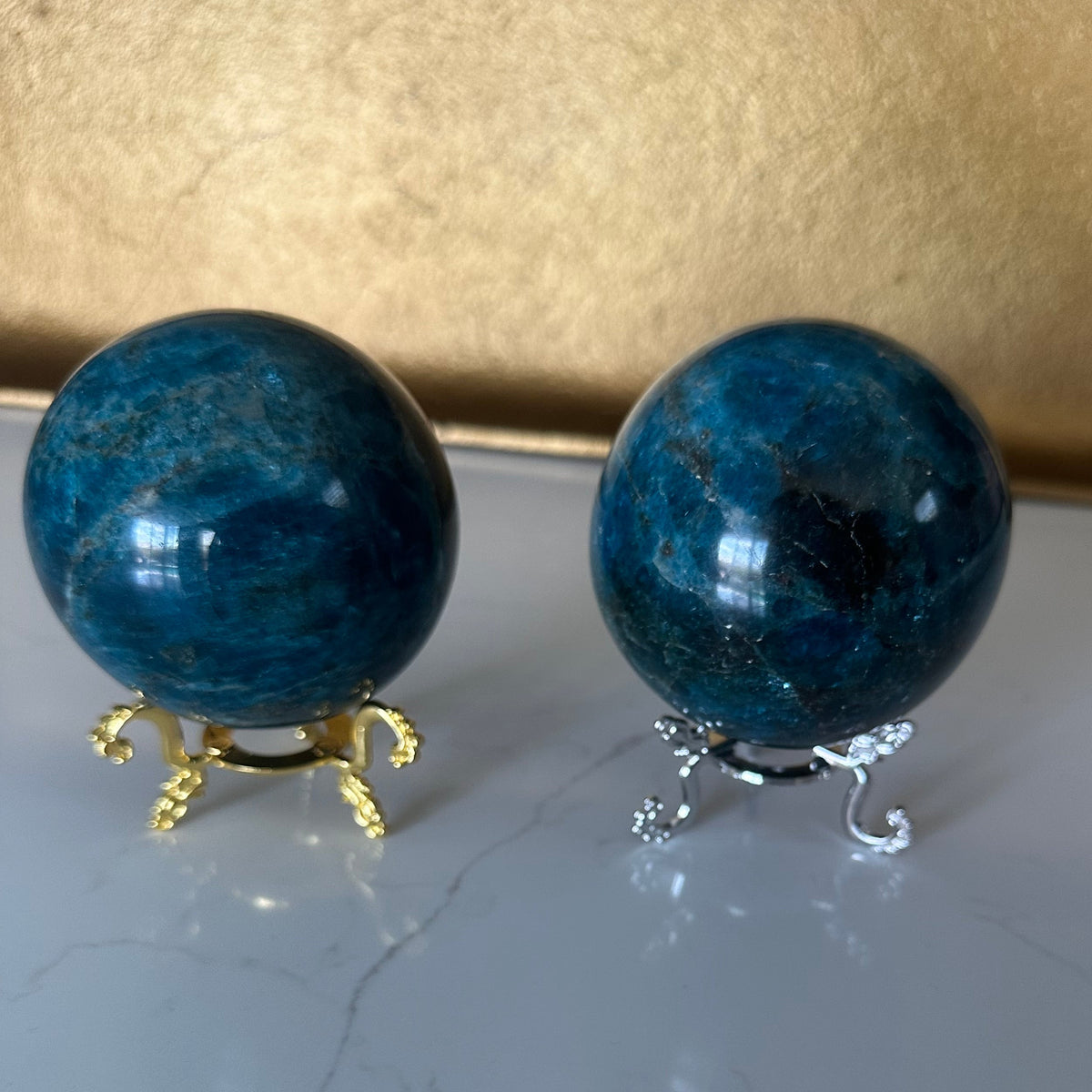 Blue Apatite Sphere