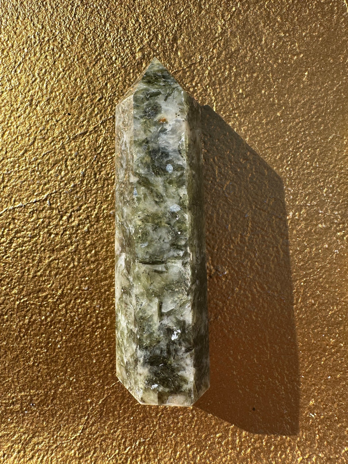 Natural Green Lepidolite Tower