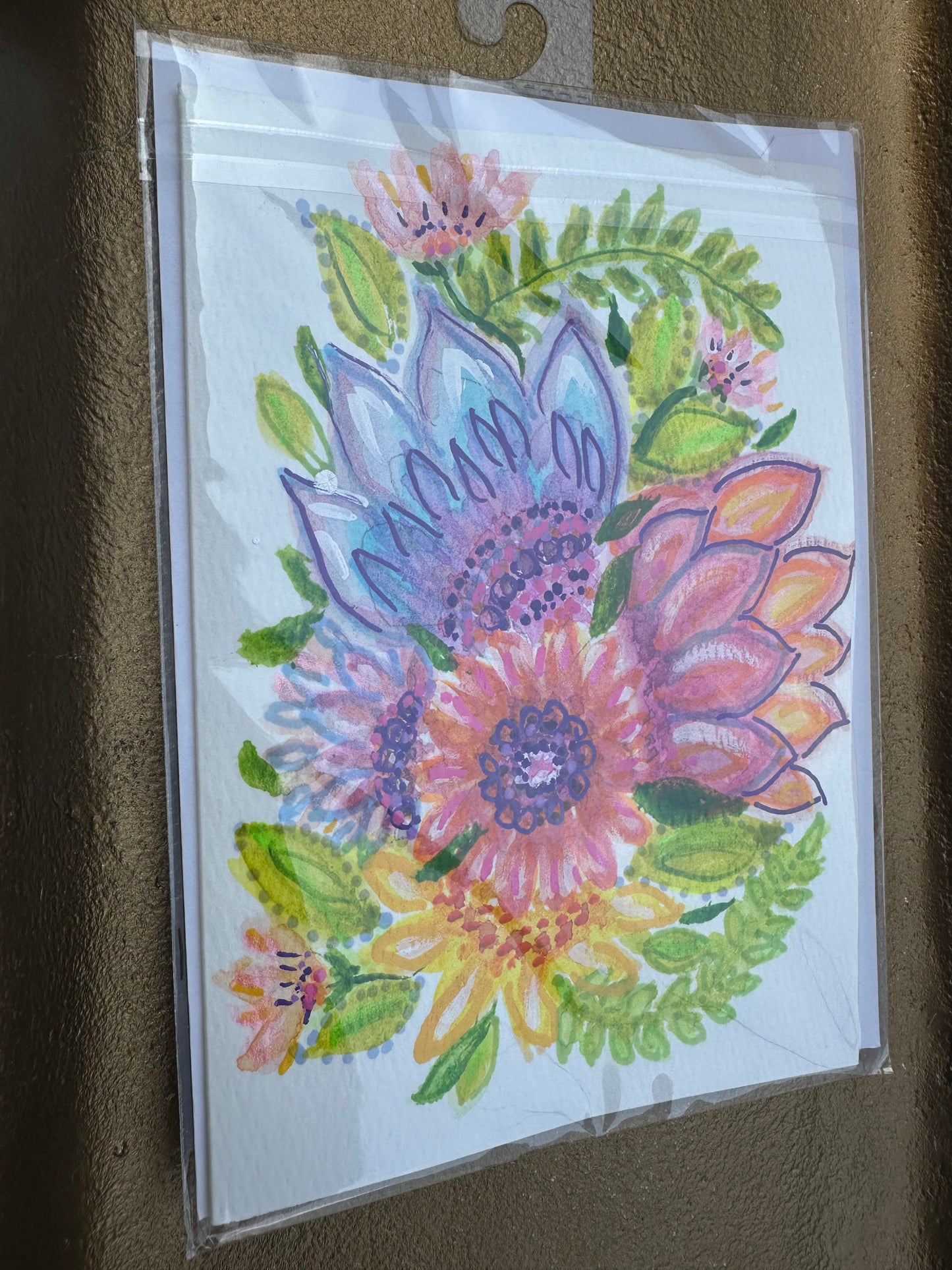Vibrant Cactus Flower Card