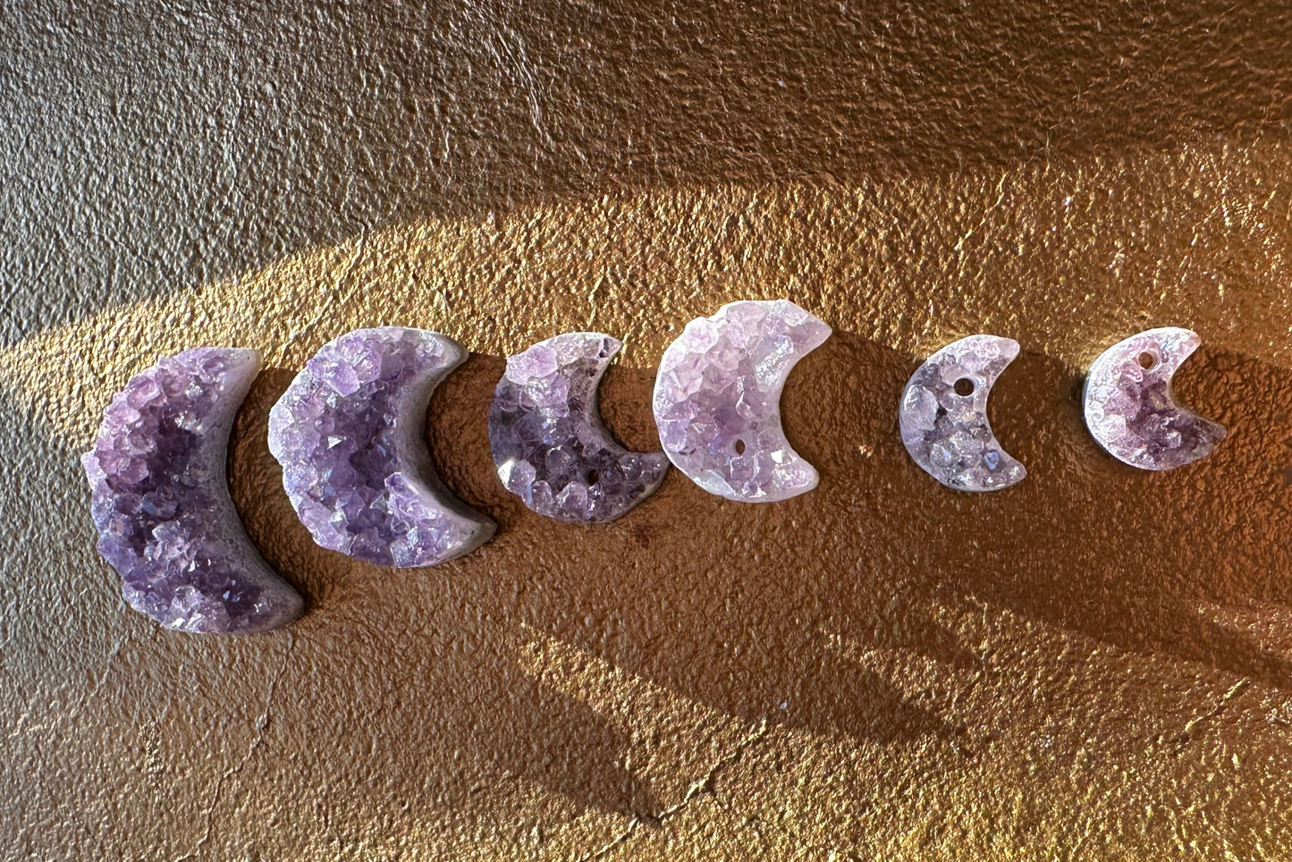 Amethyst Druzy Moon (Drilled)