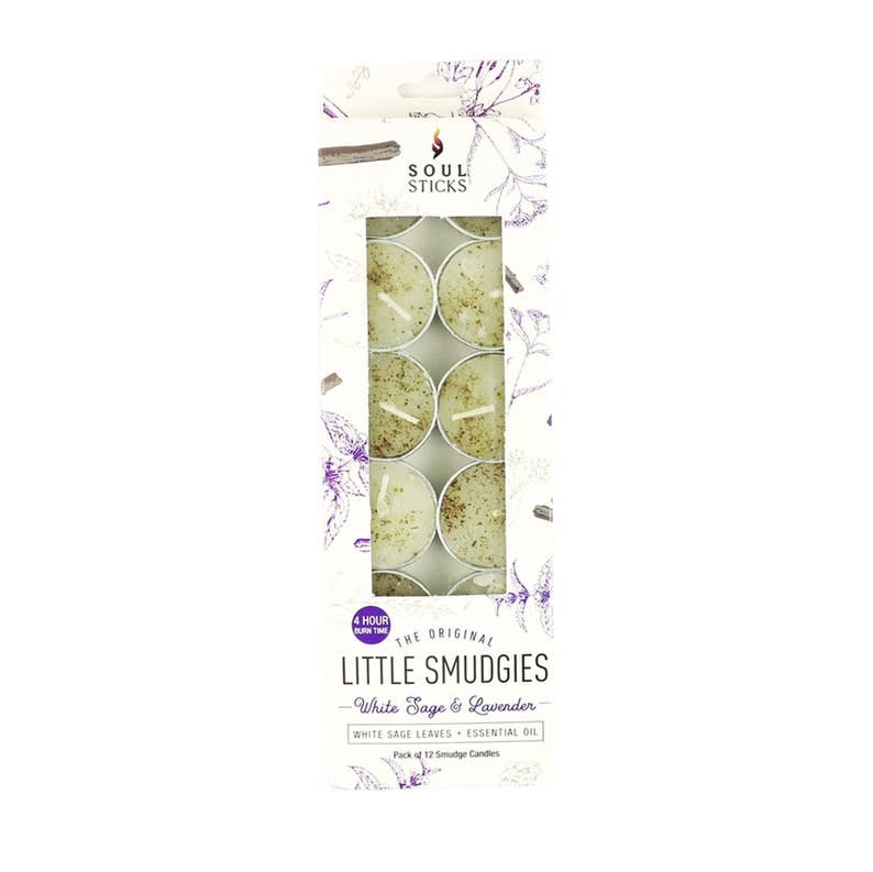 'Little Smudgies' Lavender Sage Smudge Candles (12)