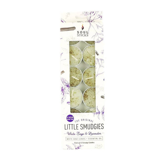 'Little Smudgies' Lavender Sage Smudge Candles (12)