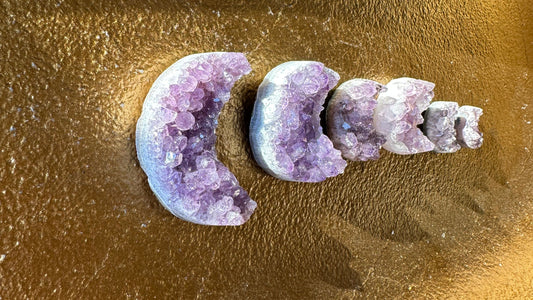 Amethyst Druzy Moon (Drilled)