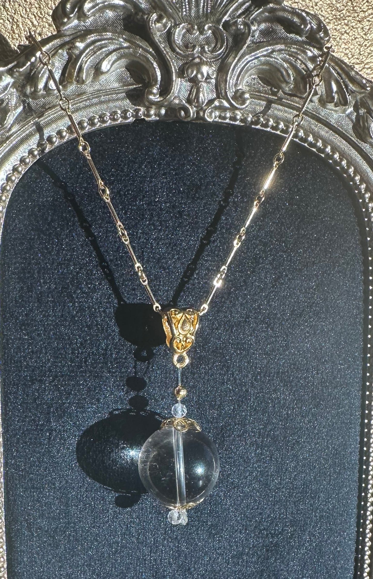Smoky Quartz Pool of Light Necklace