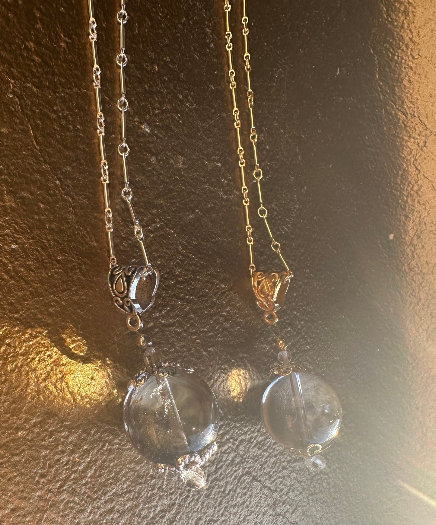 Smoky Quartz Pool of Light Necklace