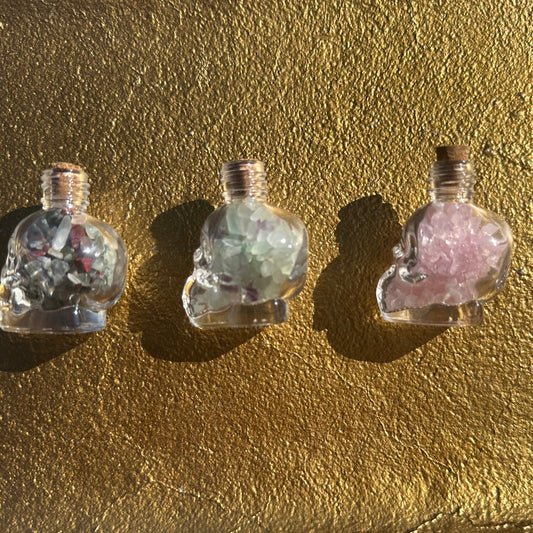 Skull Crystal Chip Jar