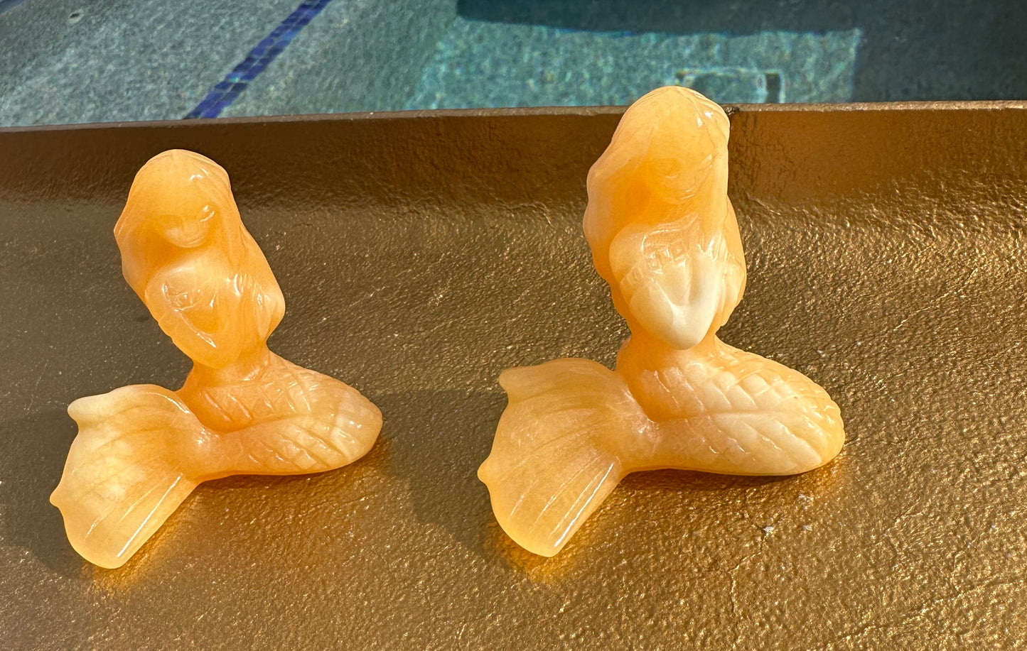 Orange Calcite Mermaid
