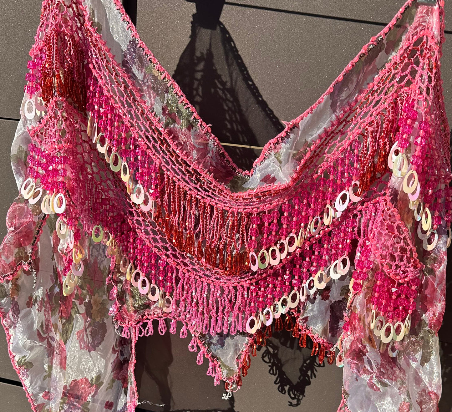 Pink & White Hip Scarf