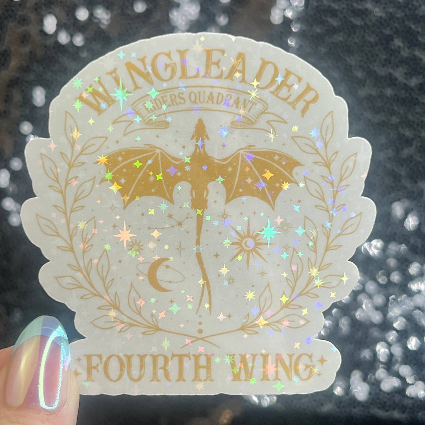 Wingleader Fourth Wing Holographic Sticker