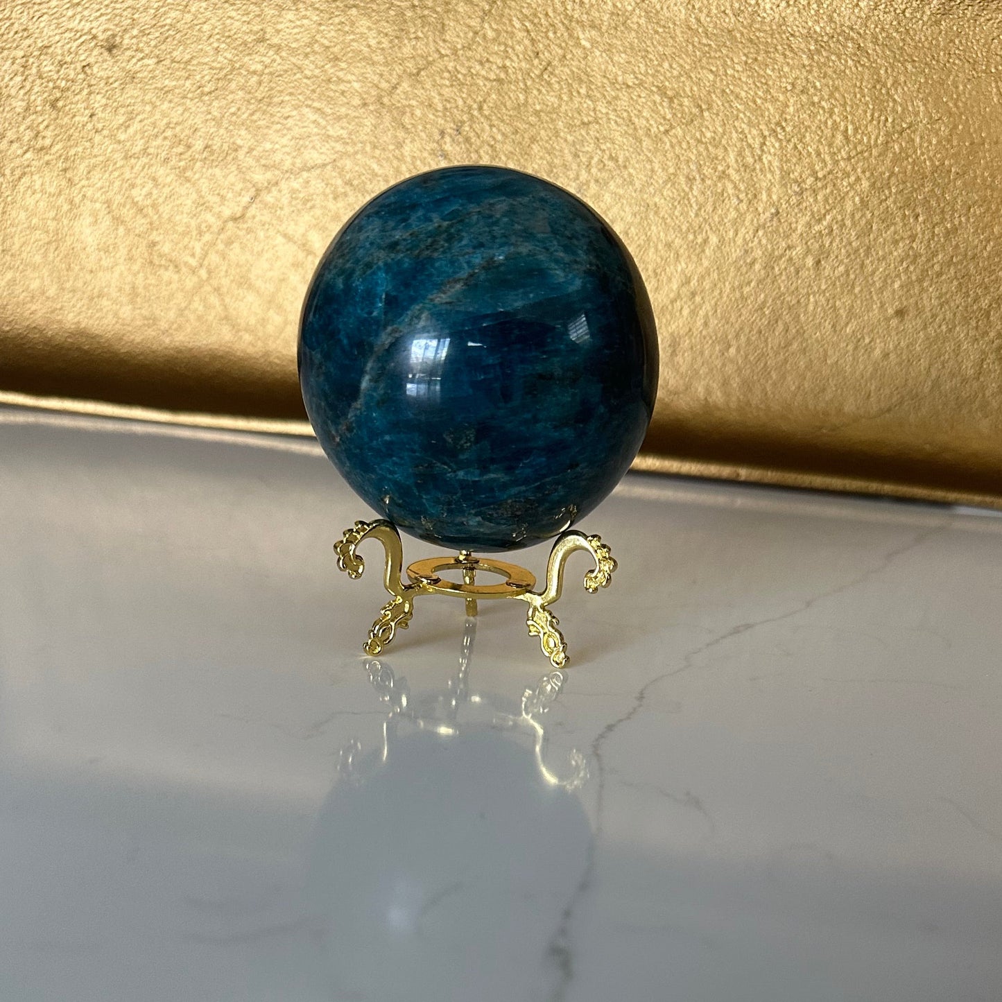Blue Apatite Sphere