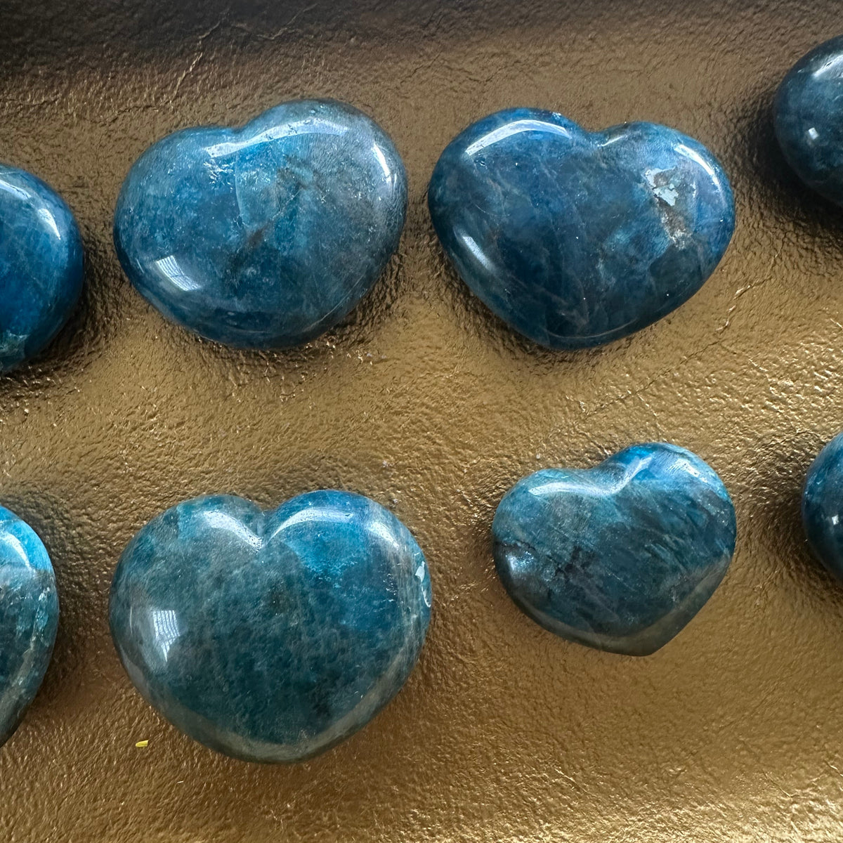 Blue Apatite Heart Palm Stone