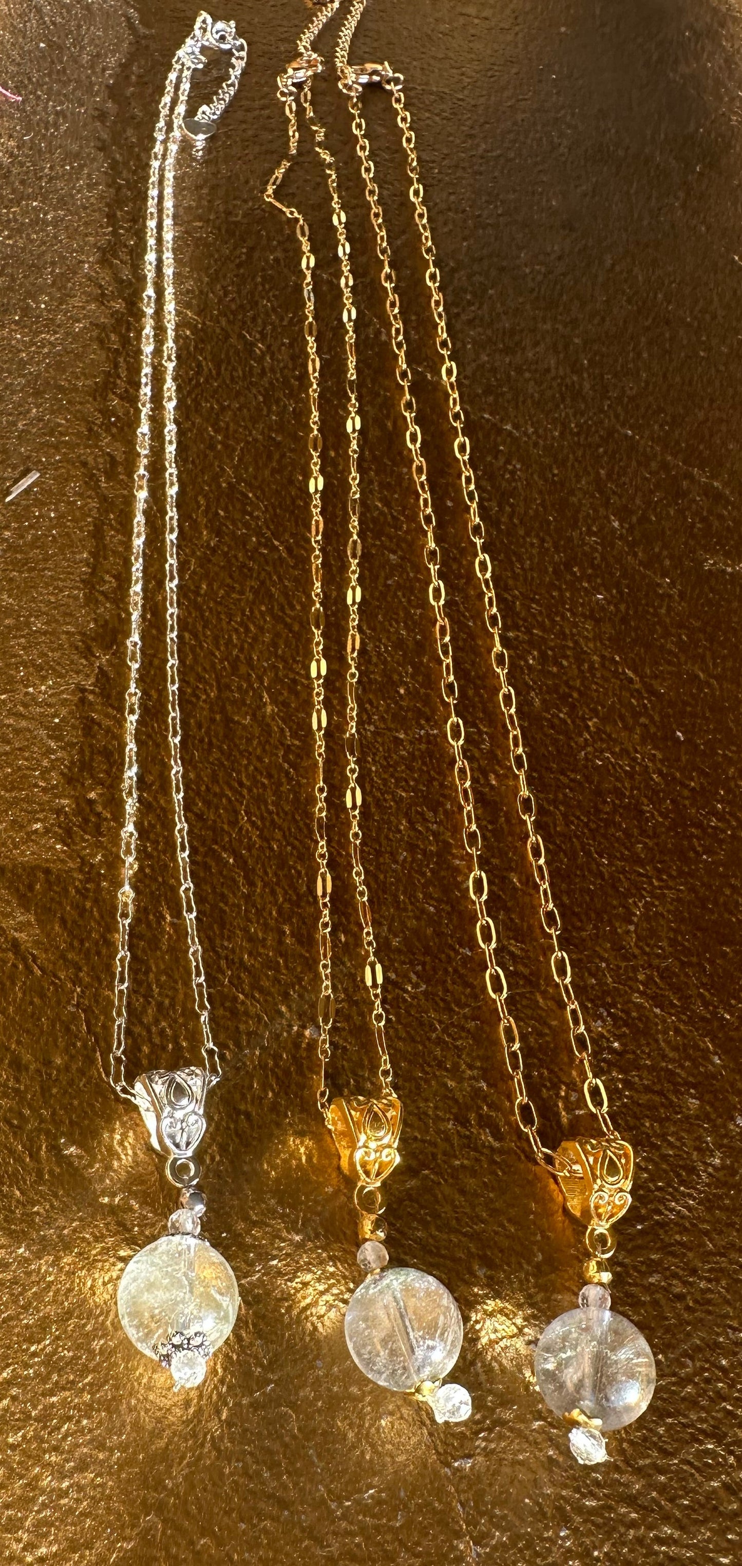 Clear Quartz Pool of Light Necklace