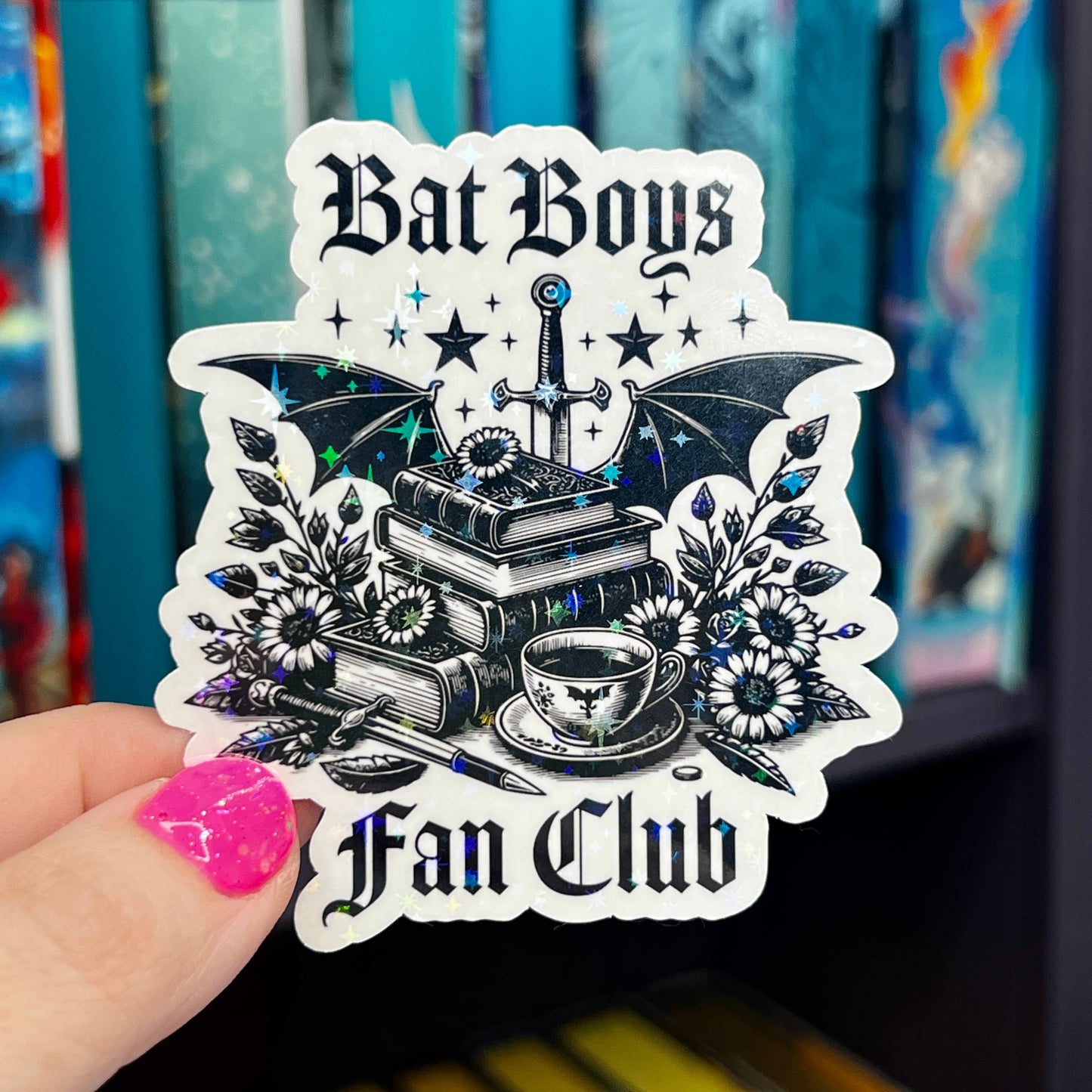 ACOTAR Bat Boys Fan Club Holographic Sticker