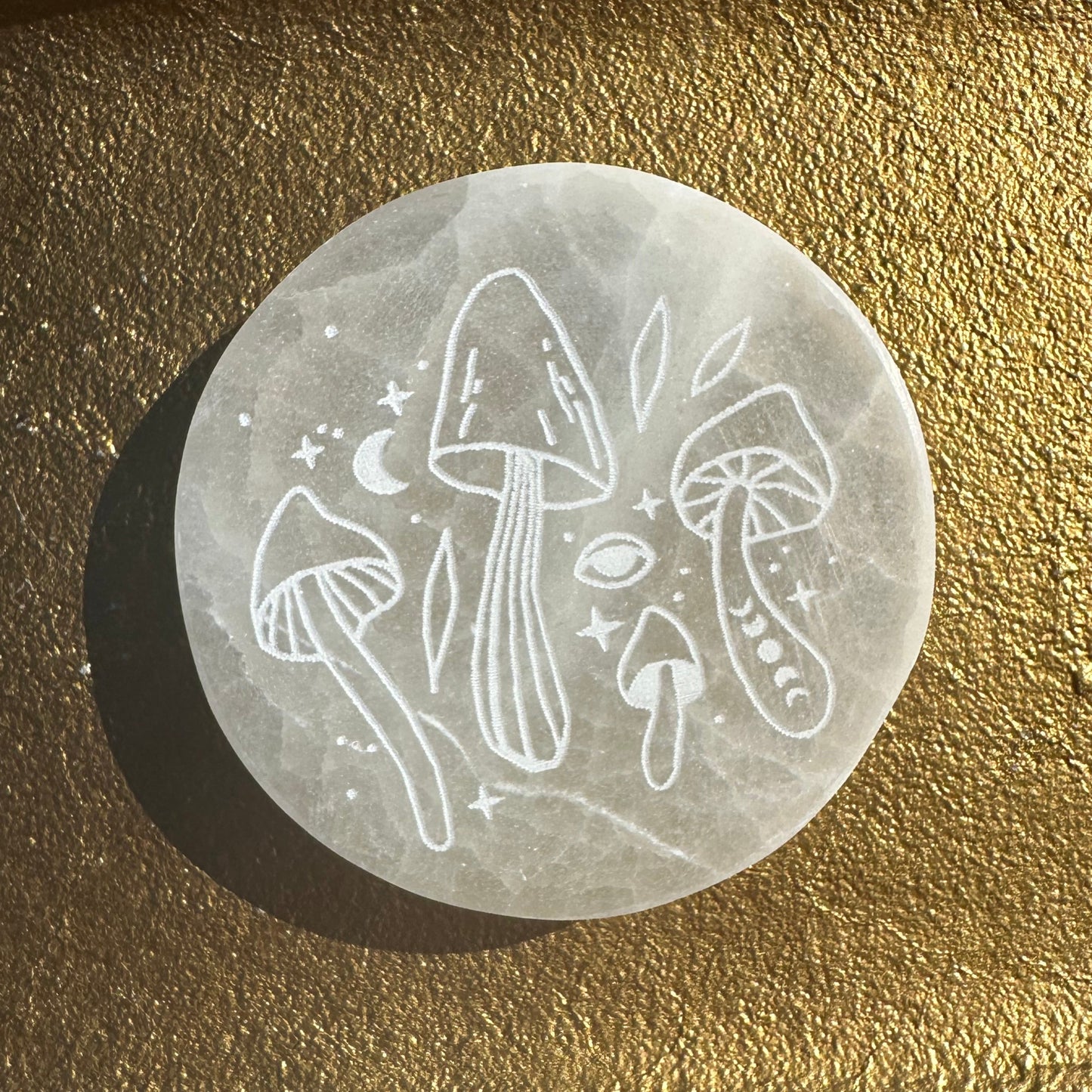 Whimsical Etched Selenite Plates