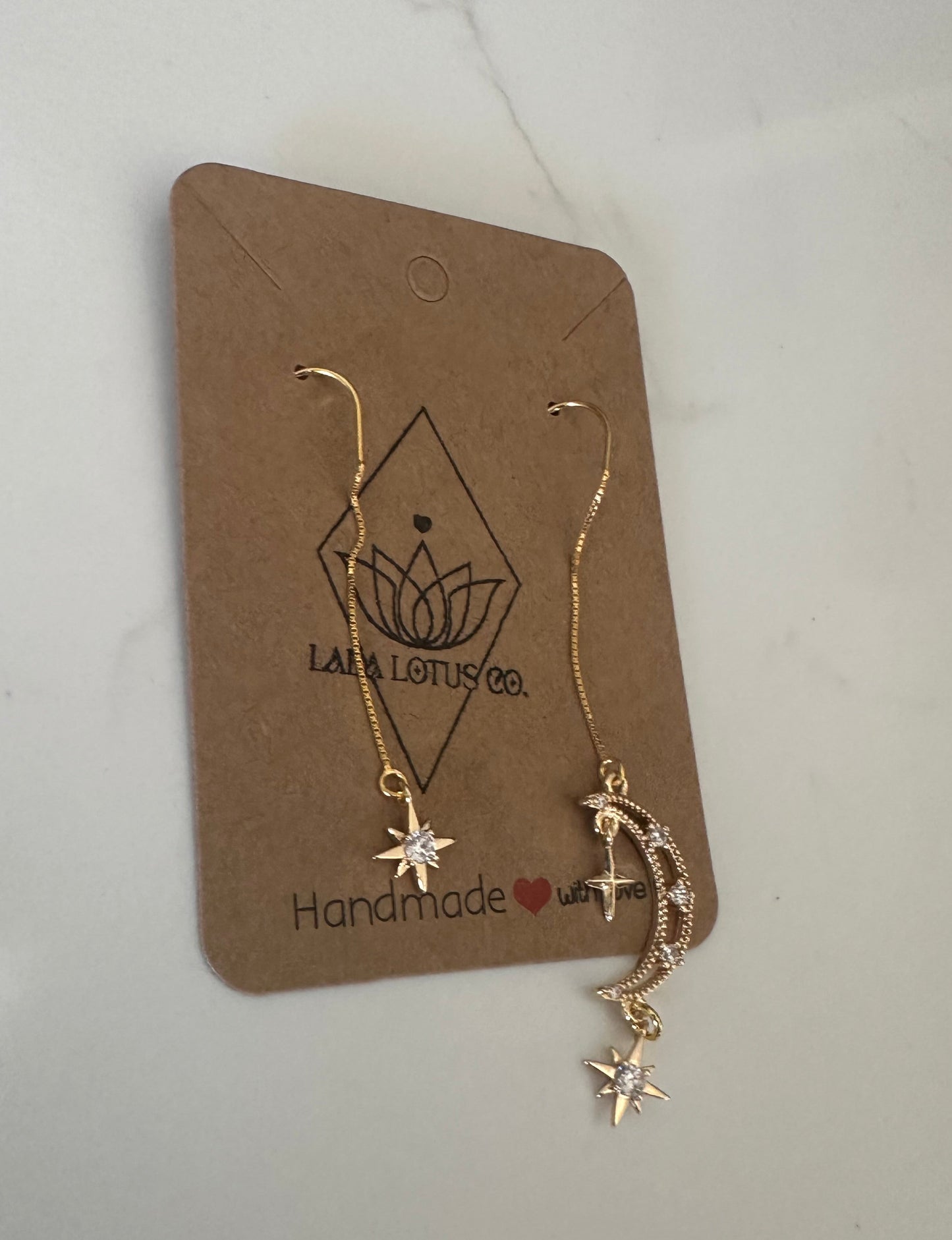 Gold Celestial Threader Earrings