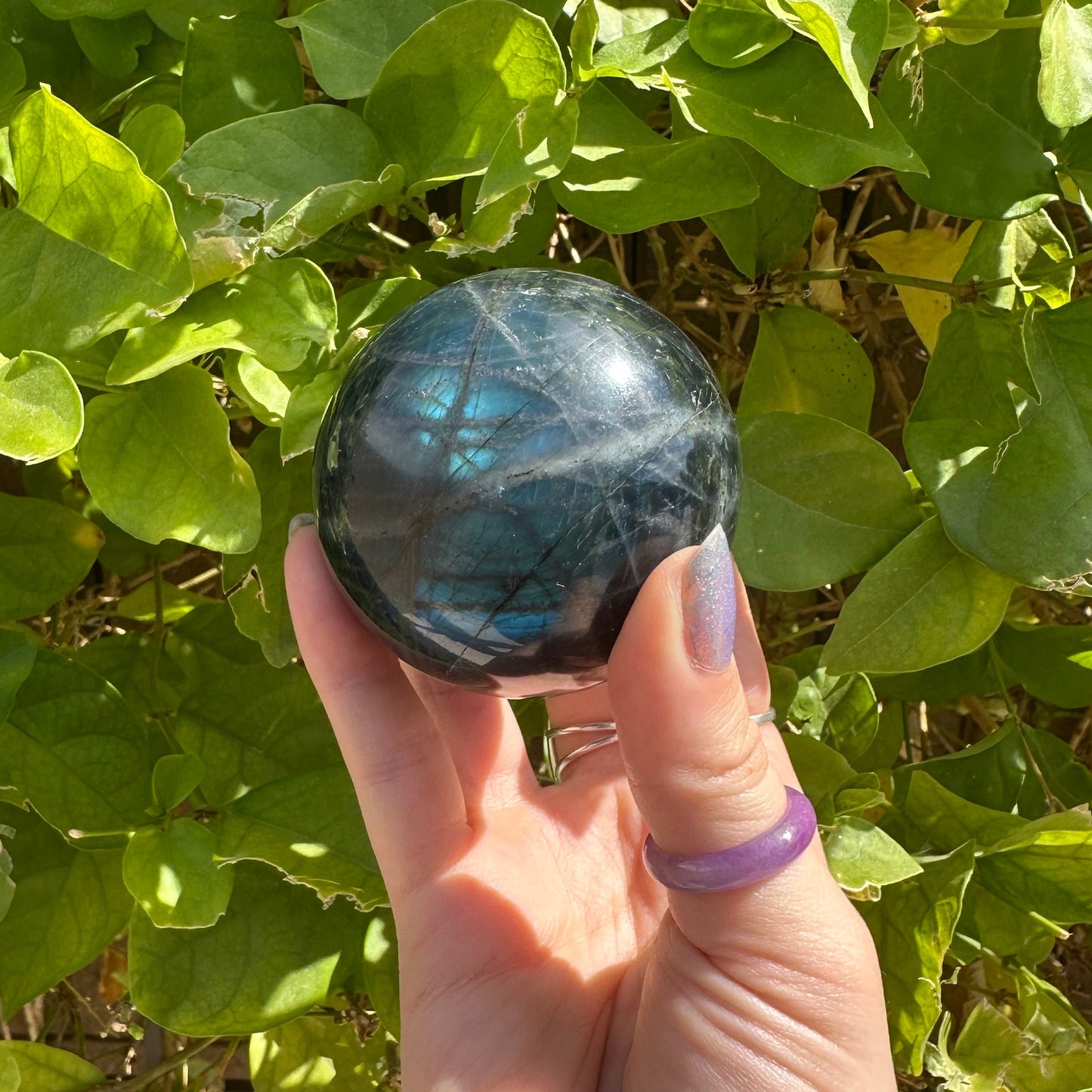 Starry Labradorite Spheres